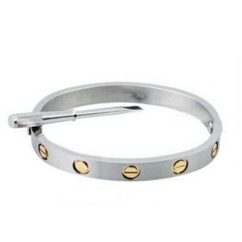 white gold screw bracelet|cartier gold screw bracelet price.